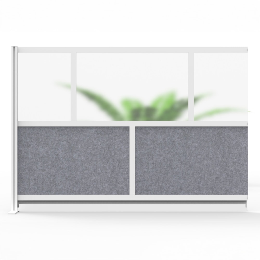 Luxor Modular Room Divider Wall System Add-On, 70in x 48in, Gray MPN:MW-7048-XFCG