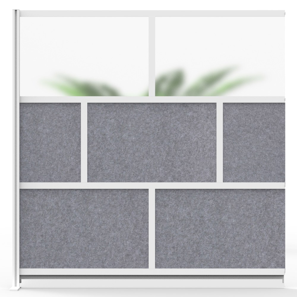 Luxor Modular Room Divider Wall System Add-On, 70in x 70in, Gray MPN:MW-7070-XFCG
