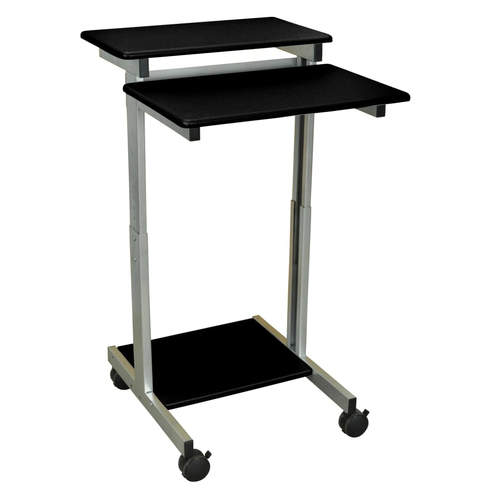Luxor 24inW Standup Desk, Black/Gray MPN:STANDUP-24-B