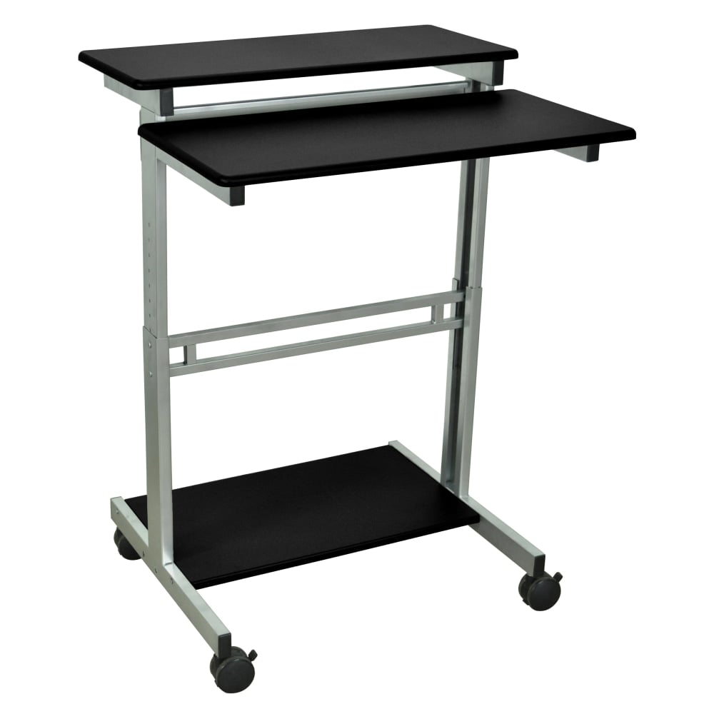 Luxor Standup Desk, 31-1/2inW, Black/Gray MPN:STANDUP-31.5-B