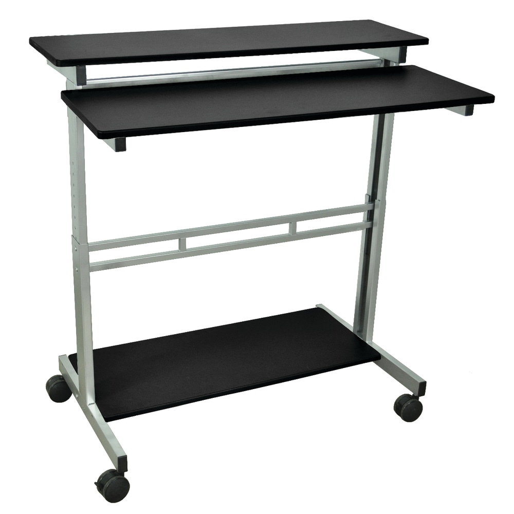 Luxor 39 1/2inW Standup Desk, Black/Gray MPN:STANDUP-40-B