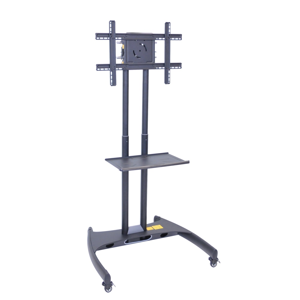 H. Wilson FP2500 Series Flat-Panel Mobile TV Stand With Mount For TVs Up to 60in, 62 1/2inH x 32 3/4inW x 28 3/4inD, Black MPN:FP2500