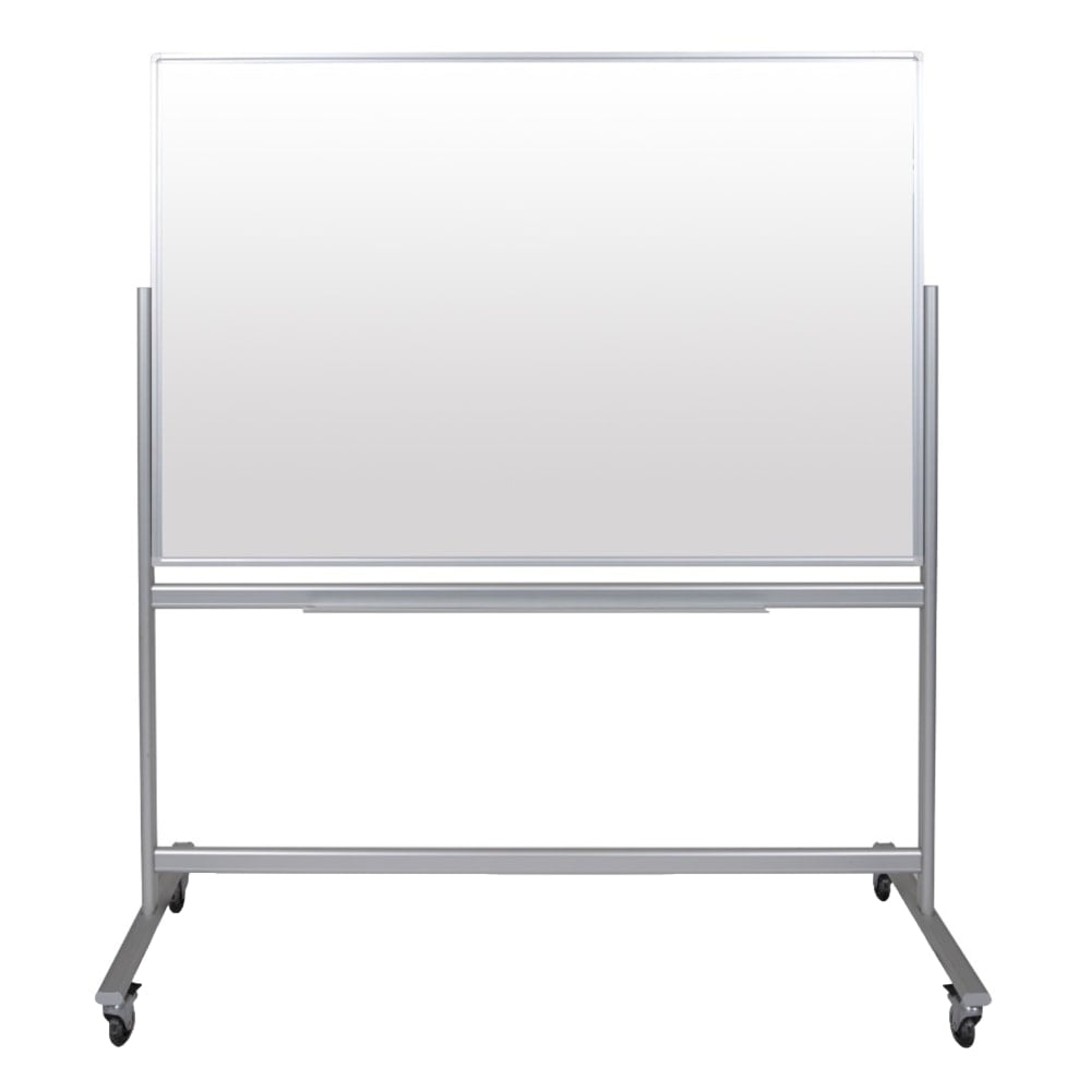 Luxor Mobile Double-Sided Magnetic Dry-Erase Whiteboard, 40in x 60in, Aluminum Frame With Silver Finish MPN:MMGB6040