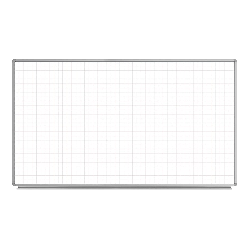 Luxor Ghost Grid Magnetic Dry-Erase Whiteboard, 40in x 72in, Aluminum Frame With Silver Finish MPN:WB7240LB