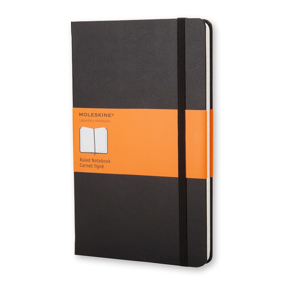 Moleskine Classic Hard Cover Notebook, 3-1/2in x 5-1/2in, Ruled, 192 Pages, Black (Min Order Qty 4) MPN:701009