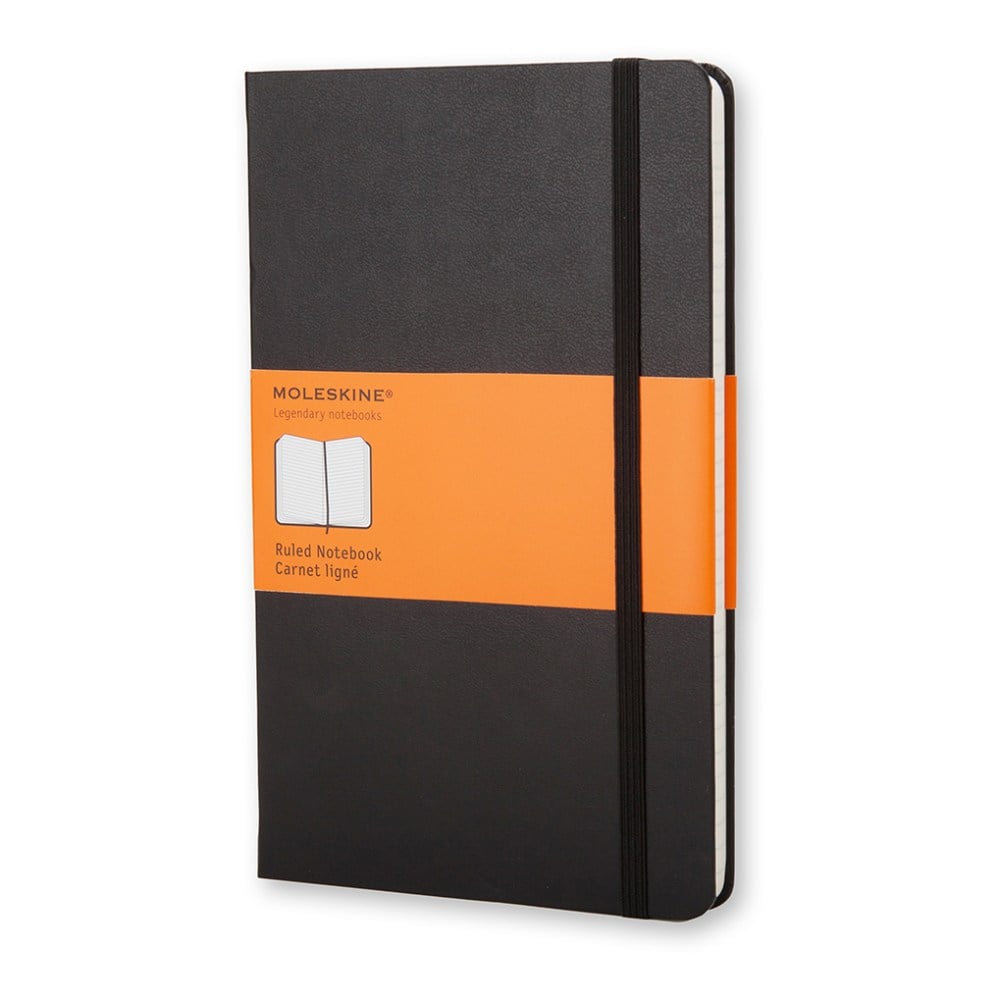 Moleskine Classic Hard Cover Notebook, 5in x 8-1/4in, Ruled, 240 Pages, Black (Min Order Qty 4) MPN:701122
