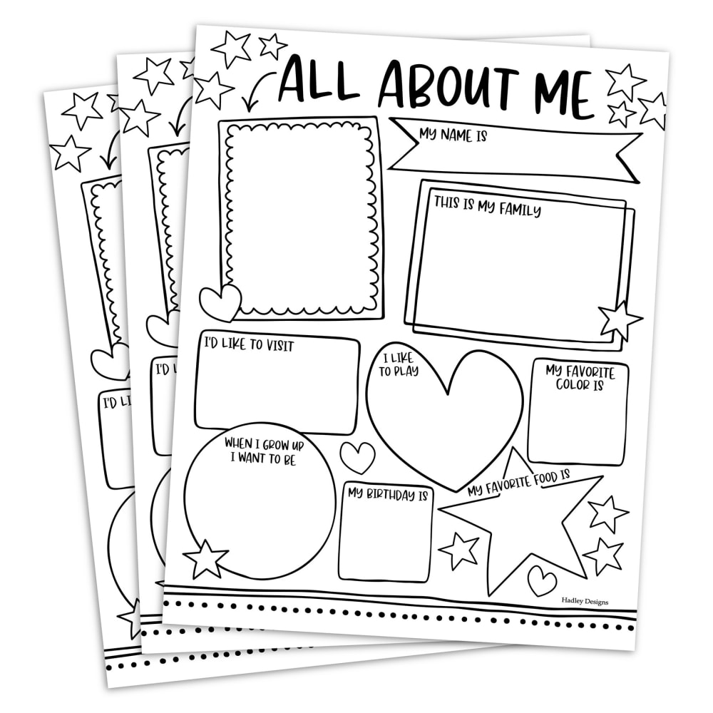 Hadley Designs Posters, Star Student Read All About Me, Set Of 20 MPN:HDDX004A2JP9H