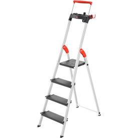 Hailo L100 Pro 4 Step Aluminum Folding Step Ladder 8050-427