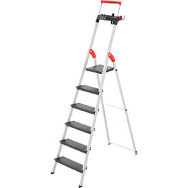Hailo L100 Pro 6 Step Aluminum Folding Step Ladder 8050-627