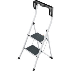Hailo K75 ComfortLine 2-Step Steel Folding Step Ladder with Ergonomic Knee Rest 330 lb. Capacity 9204010013