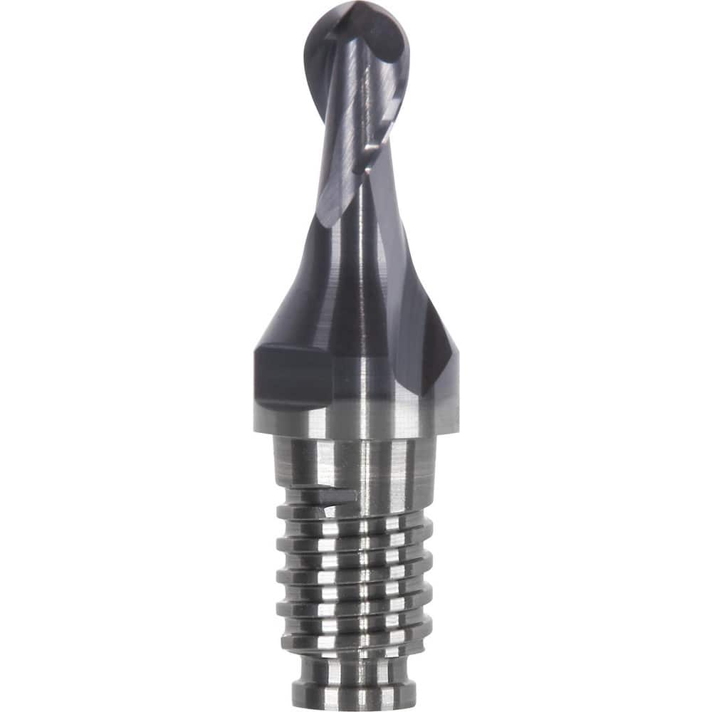 Ball End Mill Heads; Mill Diameter (mm): 8.00; Mill Diameter (Decimal Inch): 0.3150; Length of Cut (mm): 12.0000; Length of Cut (Inch): 0.4724; Connection Type: Duo-Lock 10; Overall Length (Inch): 0.7874 MPN:DL10V2002MN0800RDA