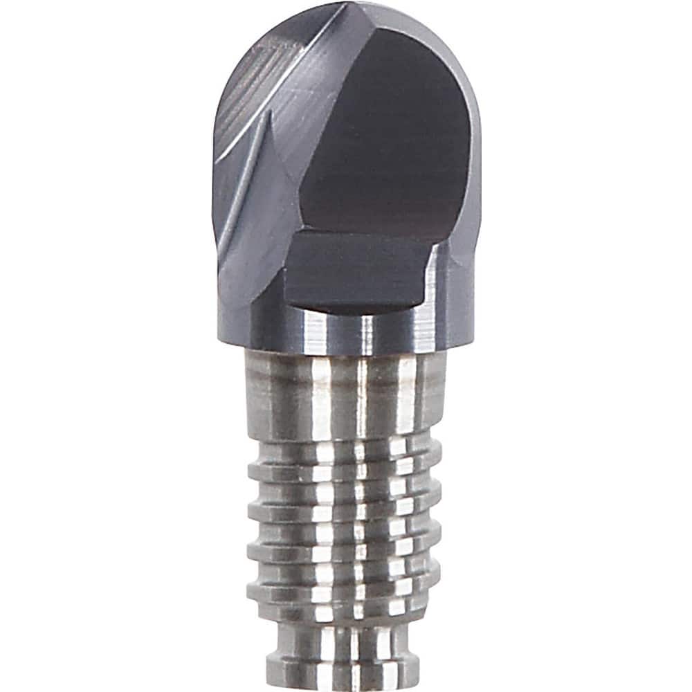 Ball End Mill Heads; Mill Diameter (mm): 9.53; Mill Diameter (Decimal Inch): 0.3750; Length of Cut (mm): 7.5000; Length of Cut (Inch): 0.2953; Connection Type: Duo-Lock 10; Overall Length (Inch): 0.4921 MPN:DL10V2002UK3/8ZRDA
