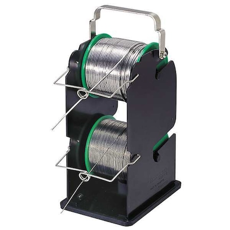 Solder Reel Stand, Black, Dual Spool MPN:611-2