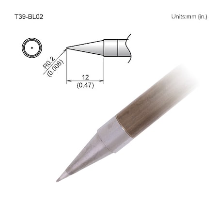 Soldering Tip, T.W. 0.2 mm, T.L. 12 mm MPN:T39-BL02