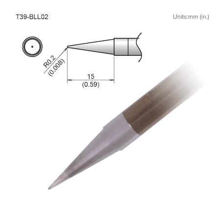 Soldering Tip, T.W. 0.2 mm, T.L. 15 mm MPN:T39-BLL02