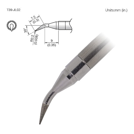 Soldering Tip, T.W. 0.2 mm, T.L. 16.5 mm MPN:T39-JL02