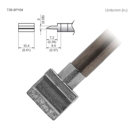 Soldering Tip, T.W. 10.4 mm, T.L. 9.5 mm MPN:T39-SP104