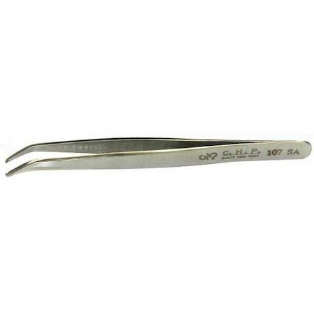 Flat Tip Tweezer, Angled 45 deg., 115mm MPN:107-SA