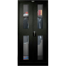 Hallowell 435W24SVA-ME 400 Series Safety-View Door Wardrobe Cabinet 36x24x72 Ebony Assembled 435W24SVA-ME