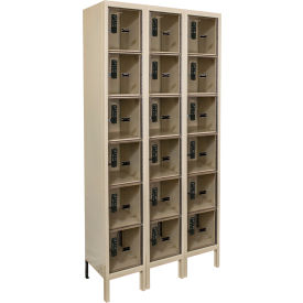 Hallowell® DigiTech 6-Tier 18 Door Safety-View Plus Locker 36