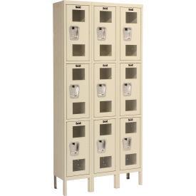 Hallowell® 3-Tier 9 Door Safety-View Locker 36