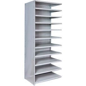 Hallowell Medsafe 11 Shelf Antimicrobial Closed Steel Shelving Unit Add On 36