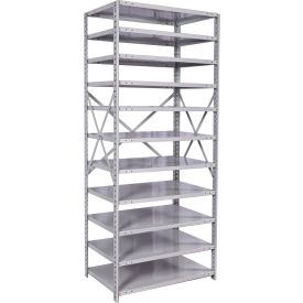 Hallowell Medsafe 11 Shelf Antimicrobial Open Steel Shelving Unit Starter 36