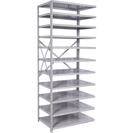 Hallowell Medsafe 11 Shelf Antimicrobial Open Steel Shelving Unit Add On 36