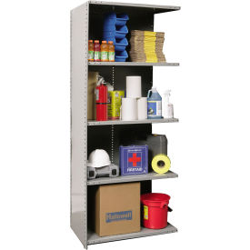 Hallowell Hi-Tech Closed Style Metal Shelving 5 Shelves Add-On Unit 36