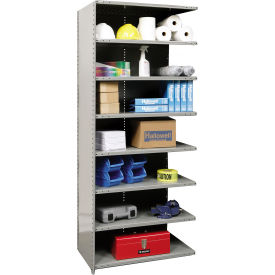 Hallowell Hi-Tech Closed Style Metal Shelving 8 Shelves Add-On Unit 36