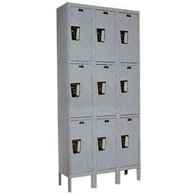 Hallowell® 3-Tier 9 Door Maintenance-Free Quiet Locker 36