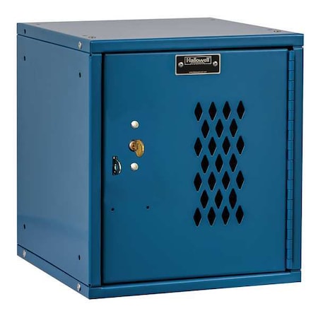 Box Locker, 11 3/8 in W, 12 in D, 12 3/4 in H, (1) Tier, (1) Wide, Blue MPN:HC121212-1DP-K-MB