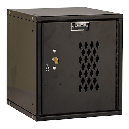 Box Locker, 11 3/8 in W, 12 in D, 12 3/4 in H, (1) Tier, (1) Wide, Black MPN:HC121212-1DP-K-ME