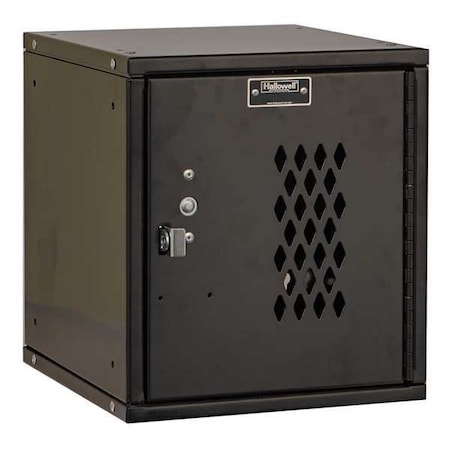 Box Locker, 11 3/8 in W, 12 in D, 12 3/4 in H, (1) Tier, (1) Wide, Black MPN:HC121212-1DP-ME