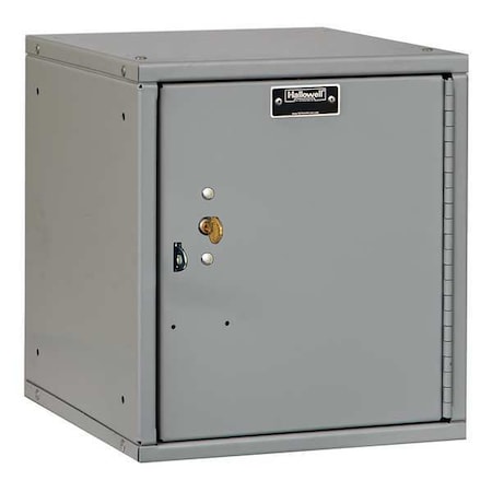Box Locker, 11 3/8 in W, 12 in D, 12 3/4 in H, (1) Tier, (1) Wide, Light Gray MPN:HC121212-1PL-K-PL