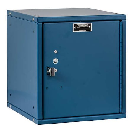 Box Locker, 11 3/8 in W, 12 in D, 12 3/4 in H, (1) Tier, (1) Wide, Blue MPN:HC121212-1PL-MB