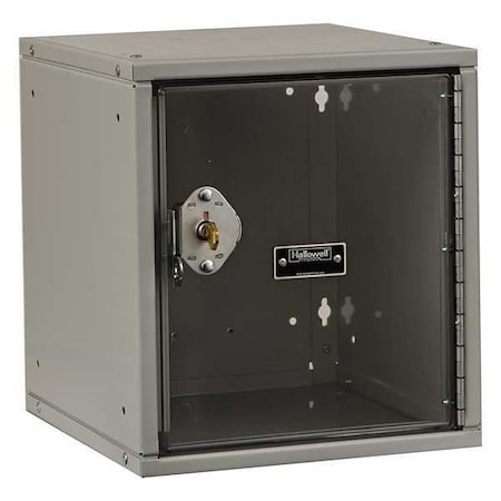 Box Locker, 11 3/8 in W, 12 in D, 12 3/4 in H, (1) Tier, (1) Wide, Light Gray MPN:HC121212-1SVP-K-PL