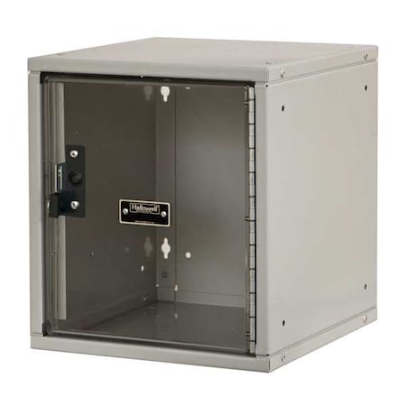 Box Locker, 11 3/8 in W, 12 in D, 12 3/4 in H, (1) Tier, (1) Wide, Light Gray MPN:HC121212-1SVP-PL