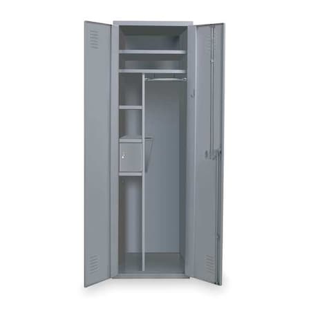 Wardrobe Locker, 24 in W, 24 in D, 72 in H, (1) Tier, (1) Wide, Dark Gray MPN:HERL442-1G-HG