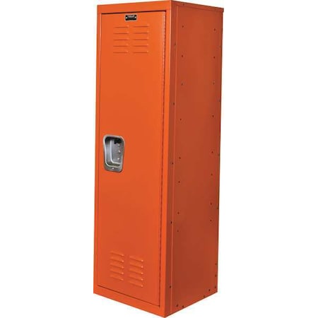 Wardrobe Locker, 15 in W, 15 in D, 48 in H, (1) Tier, (1) Wide, Orange MPN:HKL151548-1HP