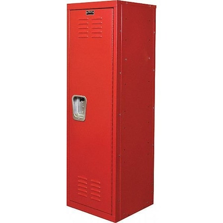 Wardrobe Locker, 15 in W, 15 in D, 48 in H, (1) Tier, (1) Wide, Red MPN:HKL151548-1RR