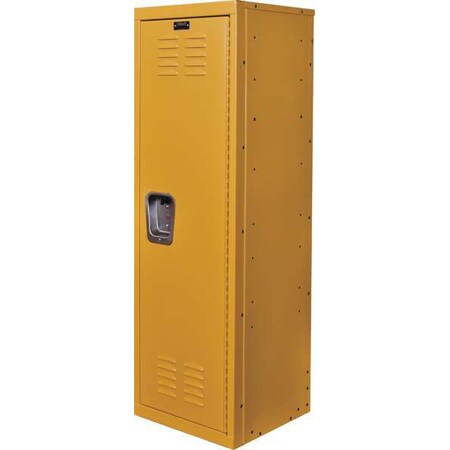 Wardrobe Locker, 15 in W, 15 in D, 48 in H, (1) Tier, (1) Wide, Yellow MPN:HKL151548-1TY