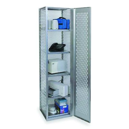 Bulk Storage Locker, 18 3/4 in W, 18 in D, 74 3/4 in H, (1) Tier, (1) Wide, Light Gray MPN:HLV882-1PL