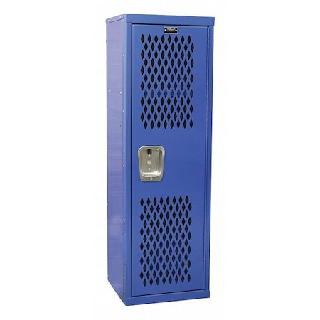 Wardrobe Locker, 15 in W, 15 in D, 48 in H, (1) Tier, (1) Wide, Blue MPN:HTL151548-1GS