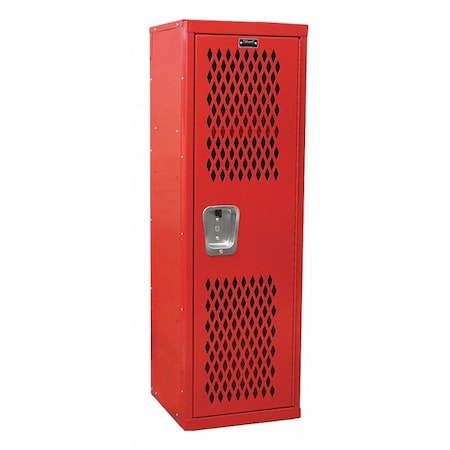 Wardrobe Locker, 15 in W, 15 in D, 48 in H, (1) Tier, (1) Wide, Red MPN:HTL151548-1RR