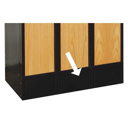 Locker Front Base, W 12 In, H 6 In, Black MPN:KCFB12ME