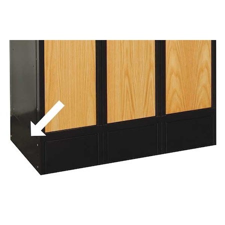 Locker End Base, D 18 In, H 6 In, Black MPN:KCSB18ME