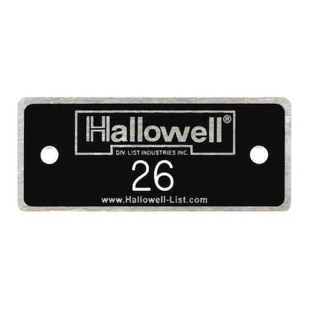 Number Plate, Numbers 26 to 50, Aluminum MPN:NPH26-50