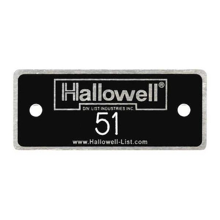 Number Plate, Numbers 51 to 100, Aluminum MPN:NPH51-100