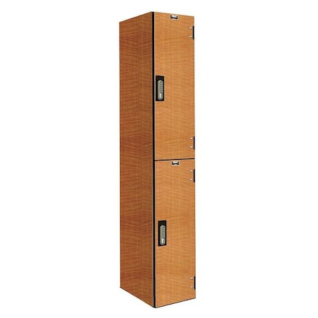 Wardrobe Locker, 12 in W, 18 in D, 72 in H, (1) Wide, (2) Tier, Light Wood MPN:PHL1282-2A-E-FA